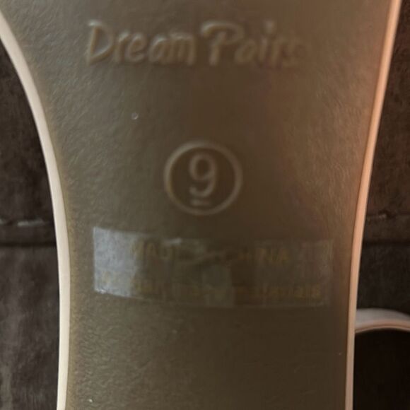 DREAM PAIRS Women's Chunk Low Heel Pump Sandals. Beige. Size 9 - Picture 10 of 11